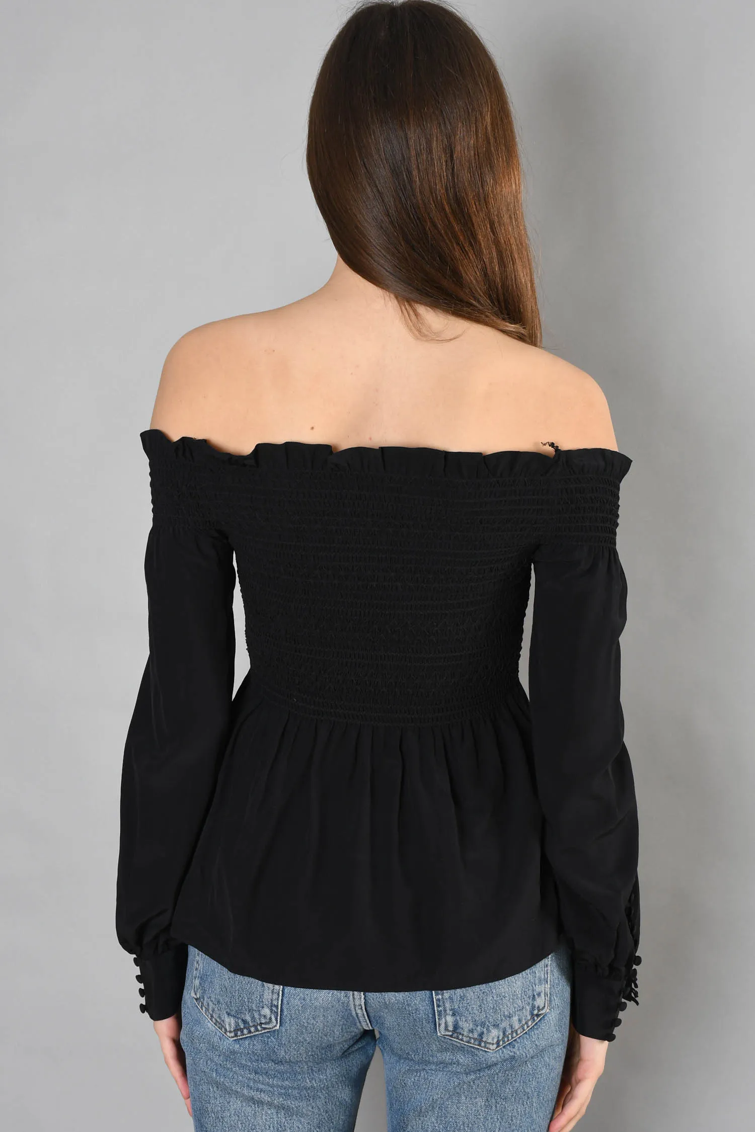 A.L.C. Black Off the Shoulder Top Size 4