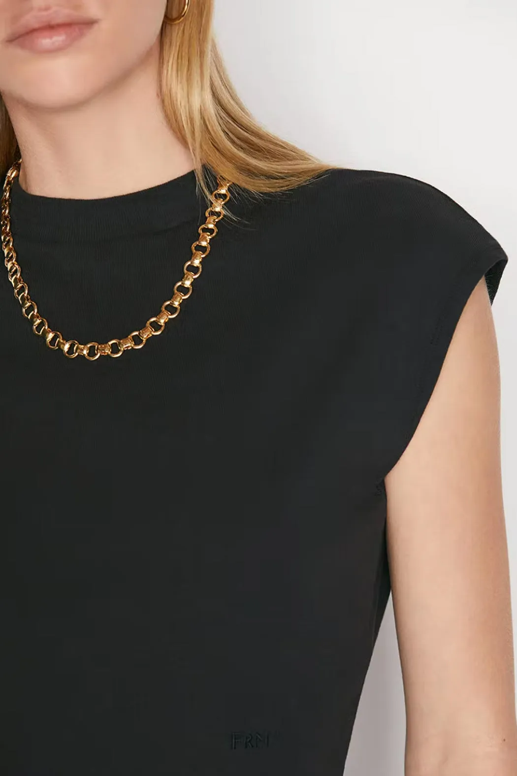 Frame - Cropped Mock Neck Top